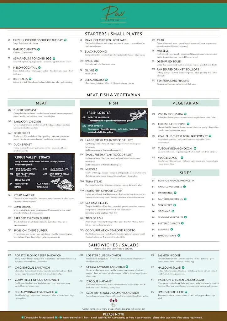 Menu_Pavilion Bistro_Heywood_image_1