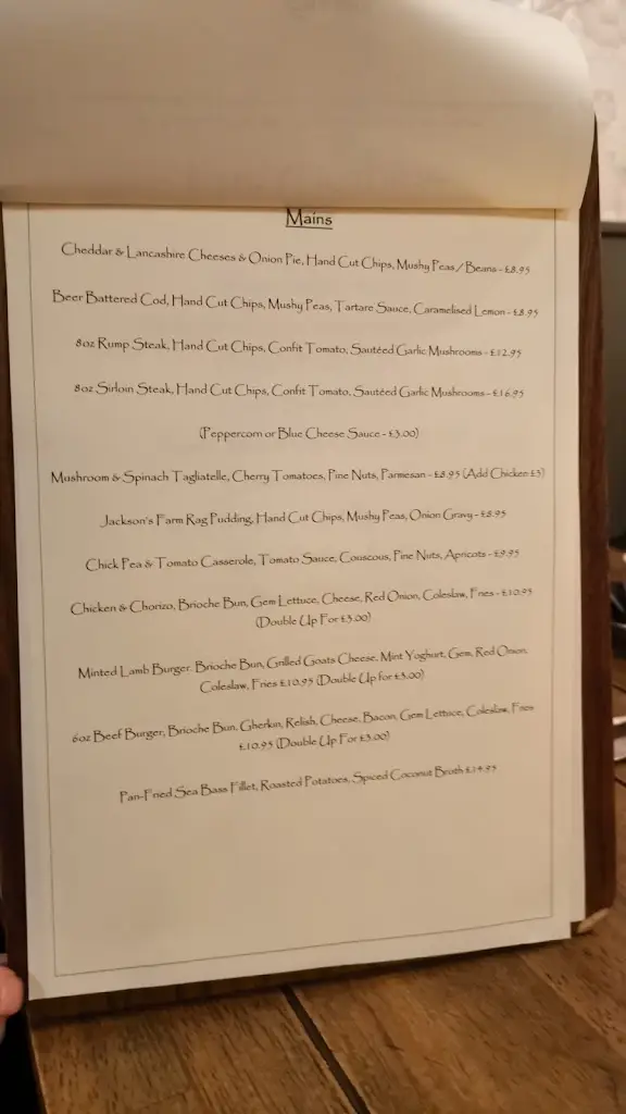 Menu_The Grapes at Bamford_Heywood_immagine_1