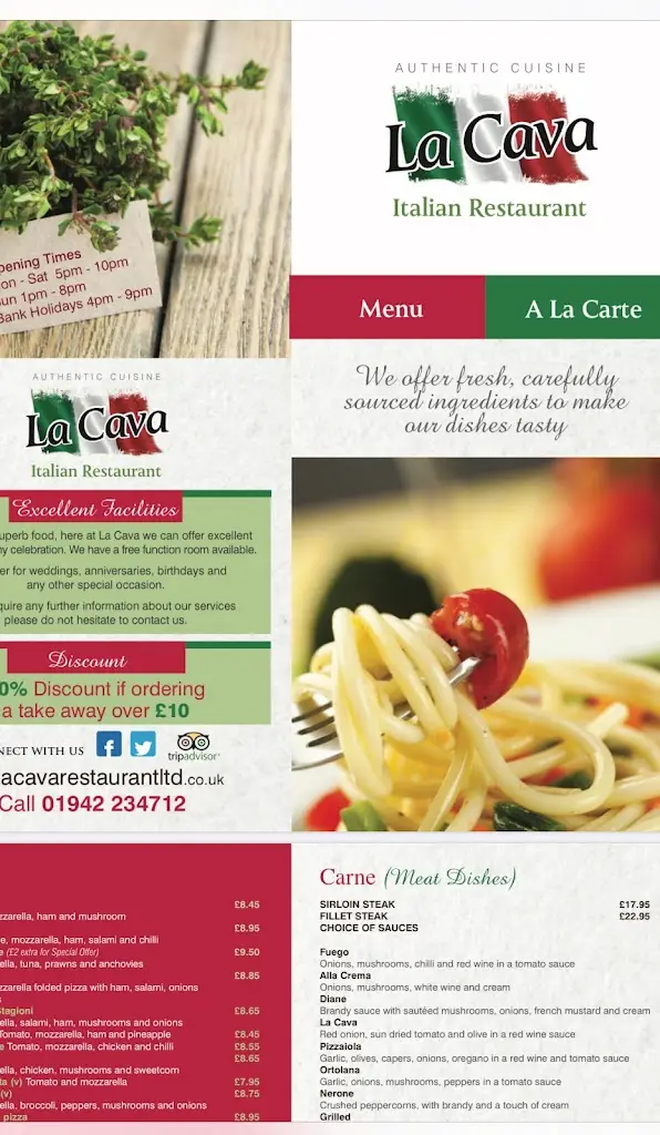 Menu_La Cava Restaurant_Hindley_image_1
