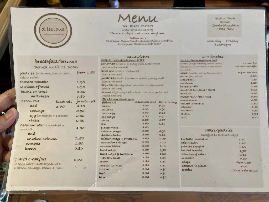 Menu_D:licious Coffee & Sandwich Bar_Histon_image_4