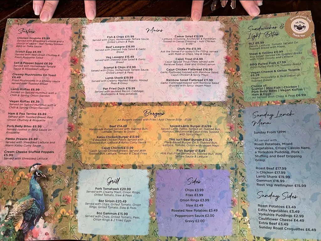Menu_Wharf Tavern_Hockley Heath_image_1