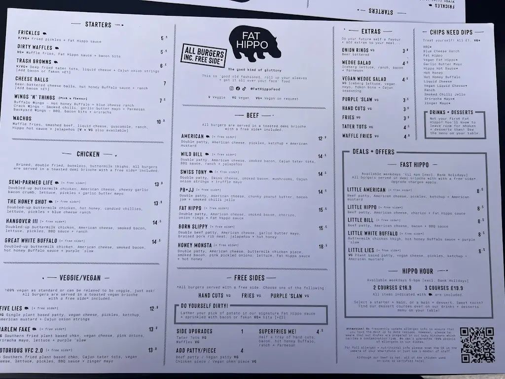 Menu_Fat Hippo Nottingham_Hockley_immagine_1