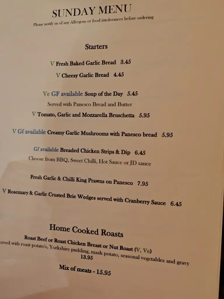 Menu_Coach House, Bentham_High Bentham_immagine_2