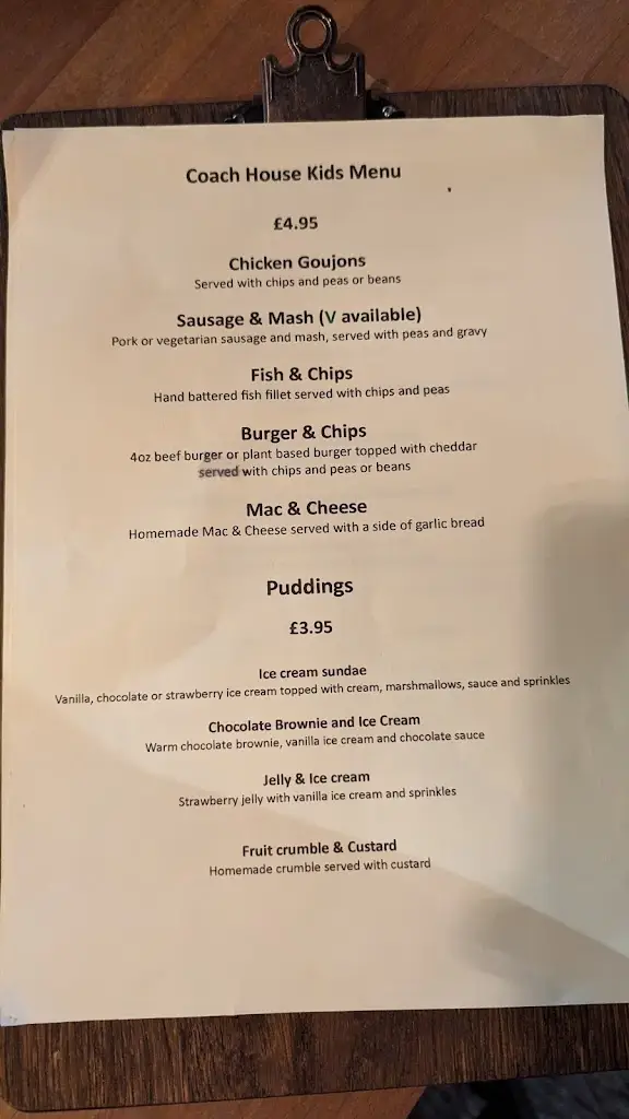 Menu_Coach House, Bentham_High Bentham_immagine_4