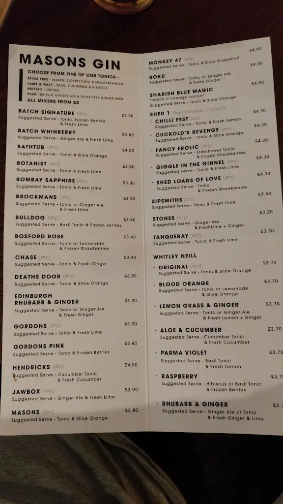 Menu_Masons Freehouse_High Bentham_image_4