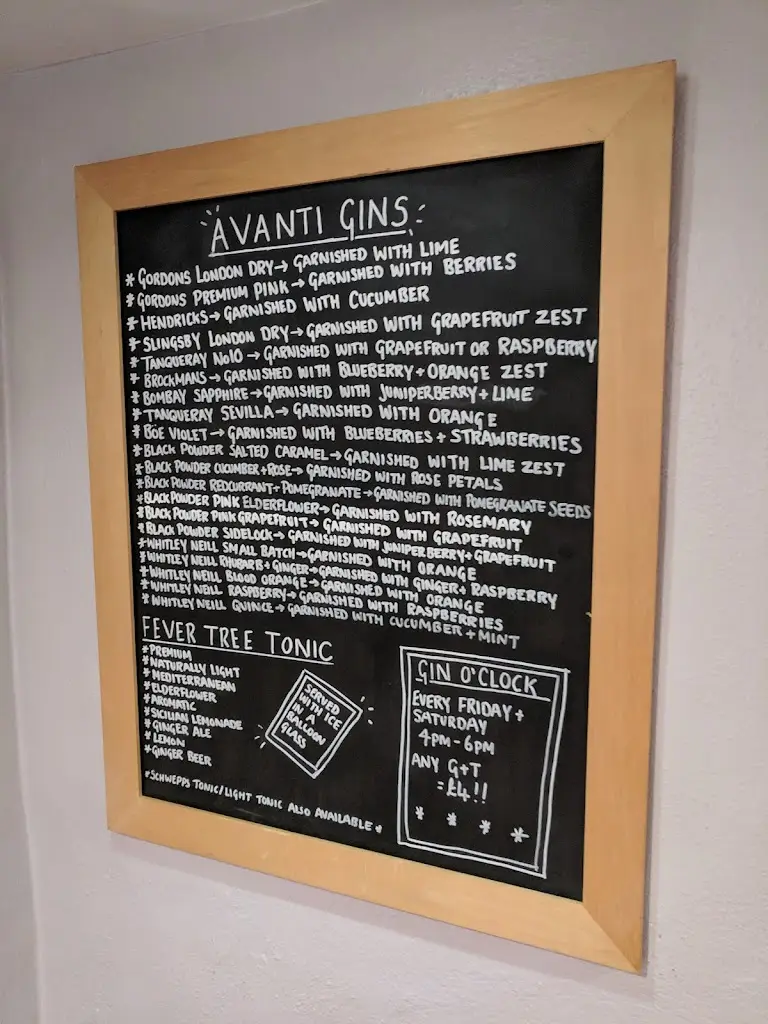 Menu_Avanti Restaurant and Bar_High Bentham_image_1