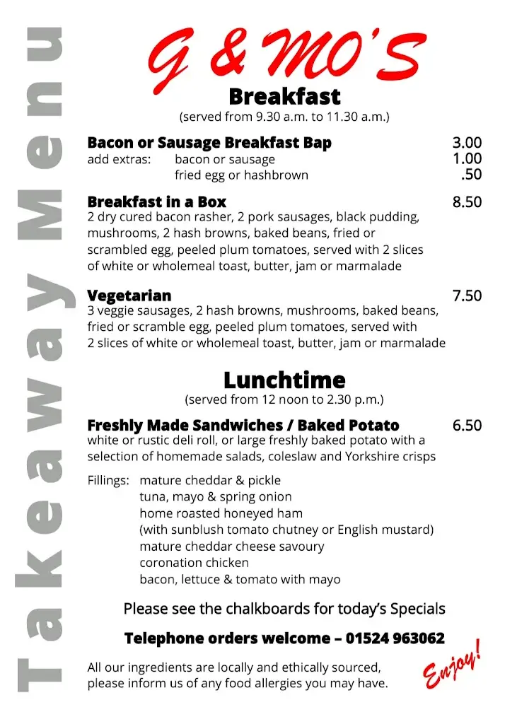 Menu_G & Mo's_High Bentham_image_1