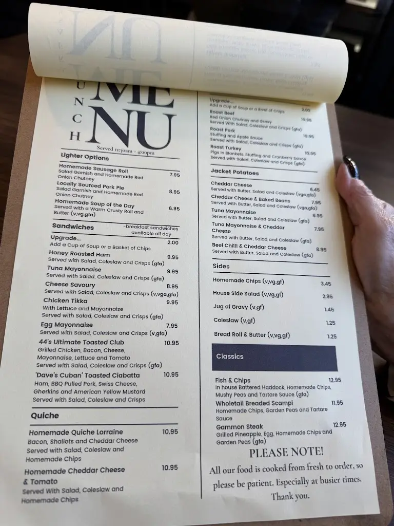 Menu_Number Forty Four_High Bentham_image_1