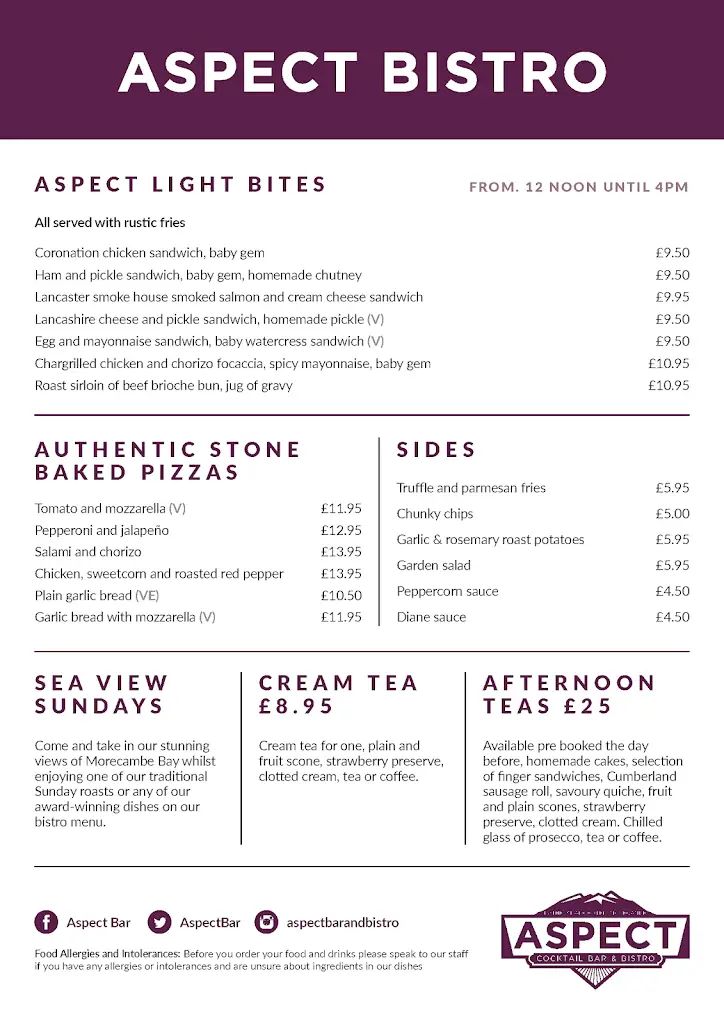 Menu_Aspect Bar & Bistro_Heysham_immagine_2