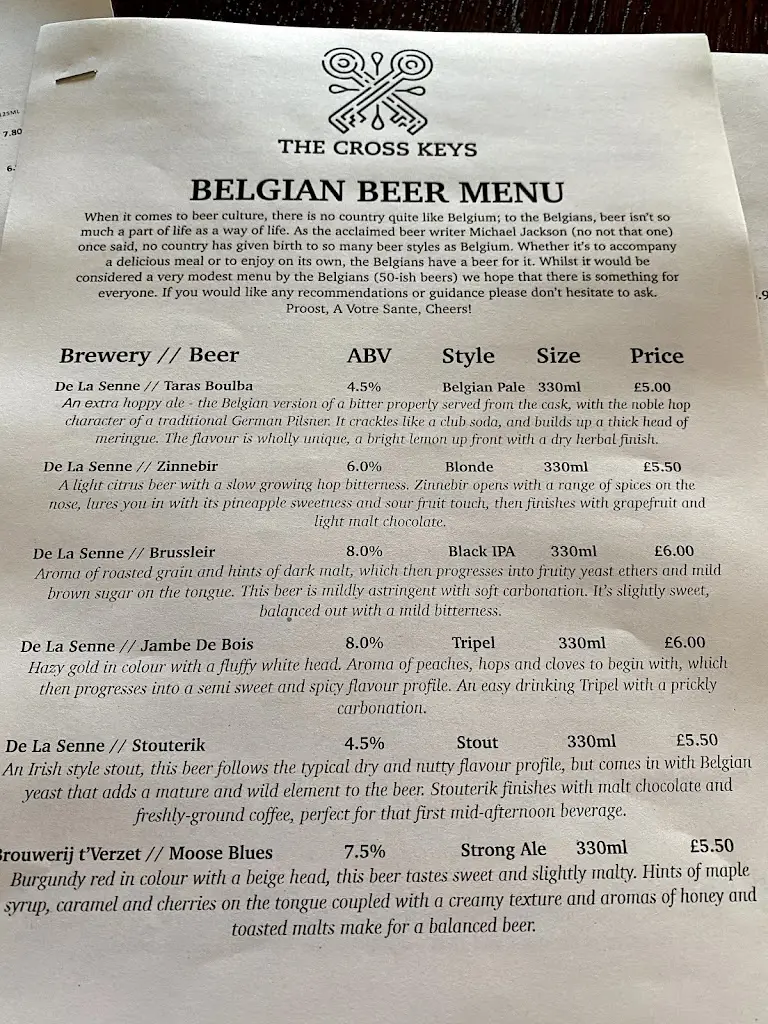 Menu_The Cross Keys_Holbeck_image_2