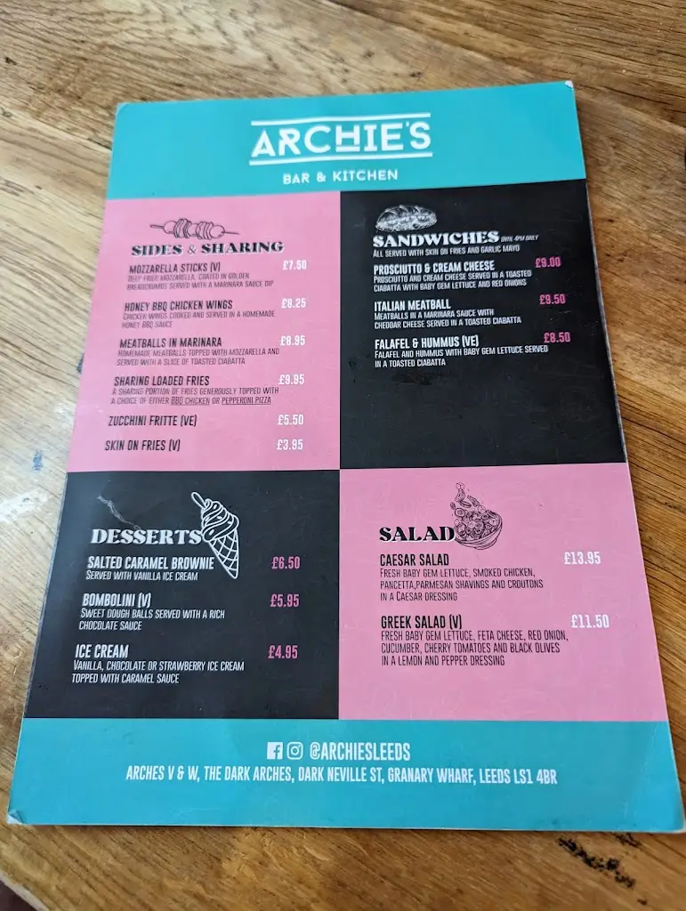 Menu_Archie's Bar & Kitchen_Holbeck_image_4