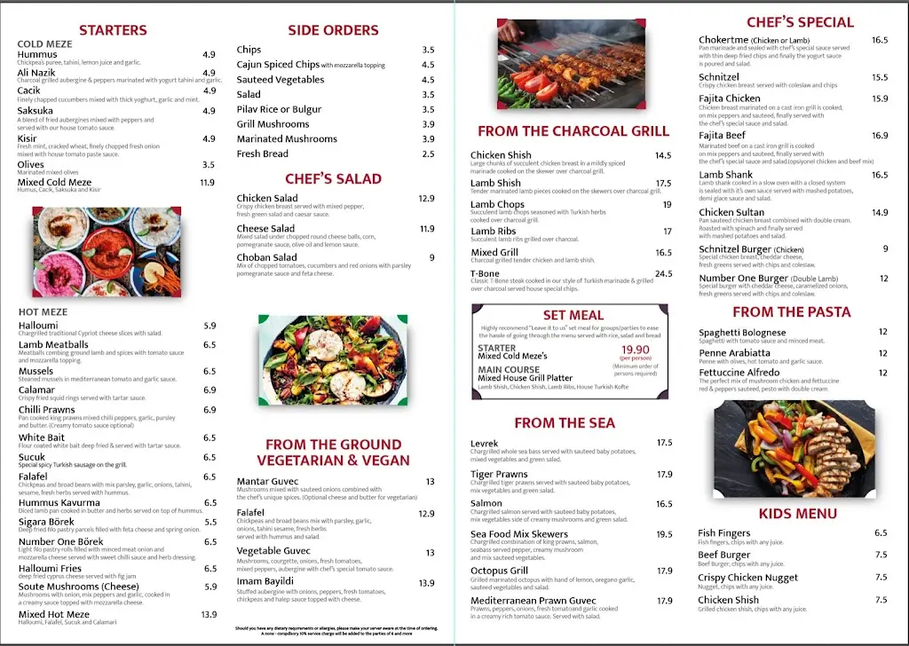 Menu_Number One Kitchen Turkish Restaurant_Hockliffe_image_1