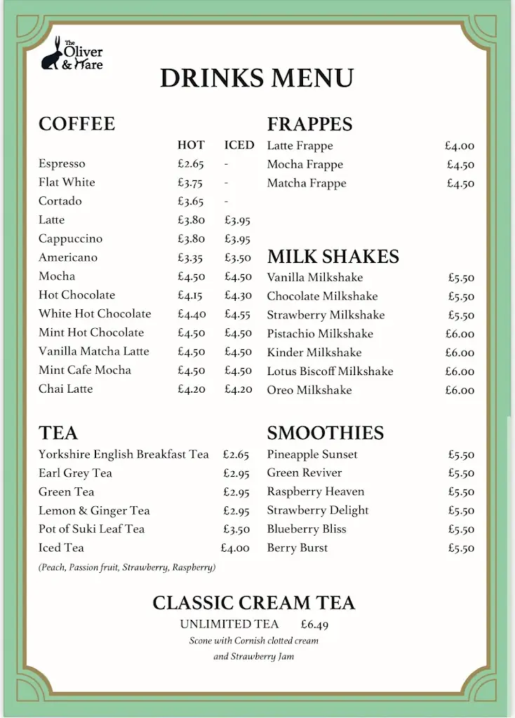 Menu_The Oliver and Hare_Hockliffe_image_3