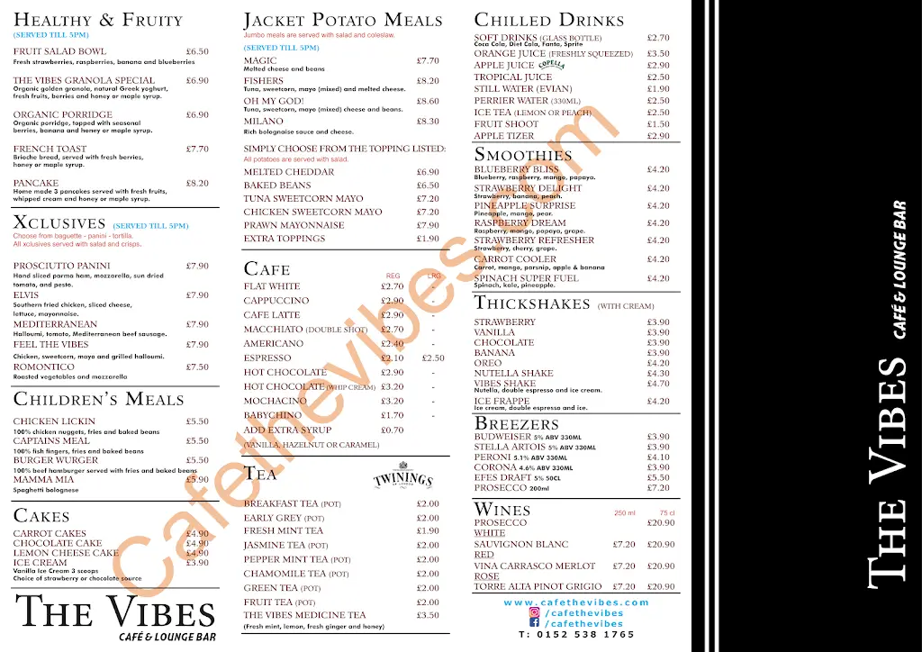 Menu_Cafe The Vibes_Hockliffe_immagine_2