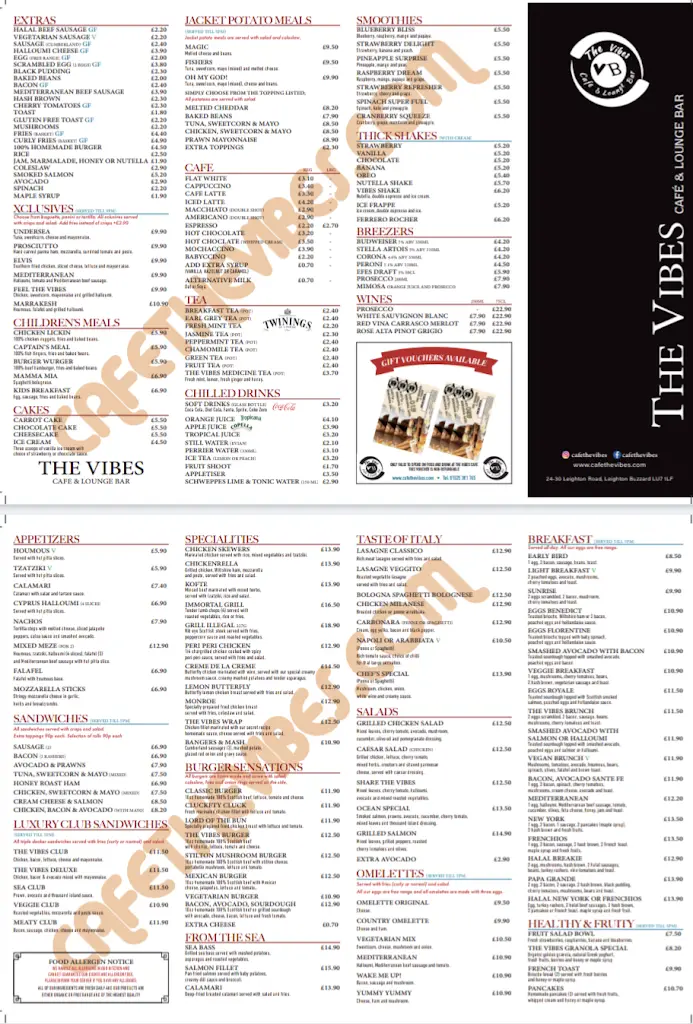 Menu_Cafe The Vibes_Hockliffe_immagine_3