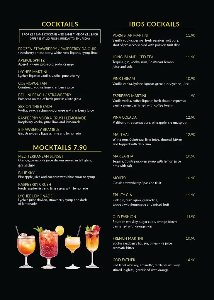 Menu_Ibo's Bar & Restaurant_Hitchin_image_1