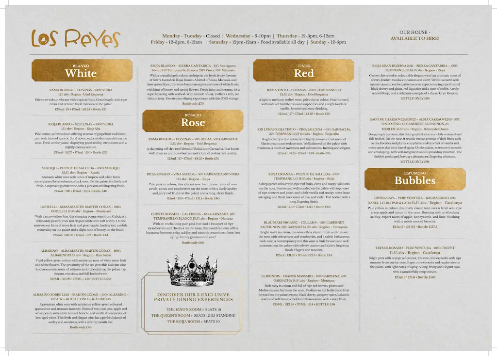 Menu_Los Reyes_Hitchin_image_1