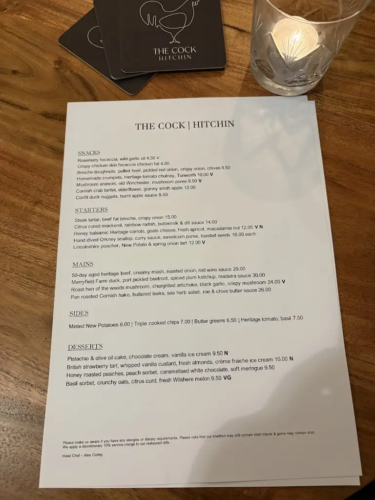 Menu_The Cock Hitchin_Hitchin_image_2