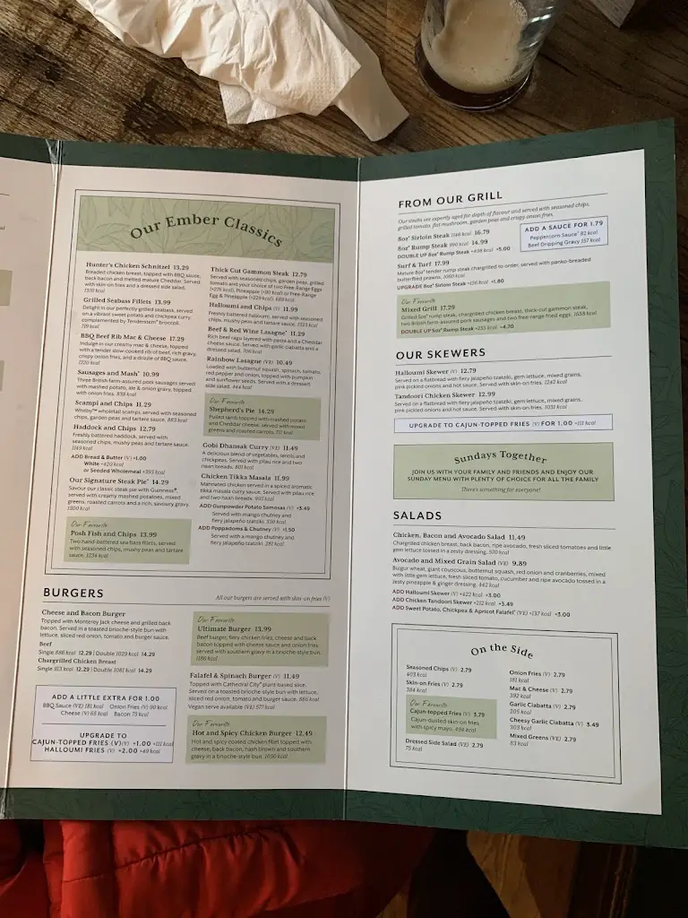 Menu_The Old Red Lion_Holmes Chapel_immagine_1