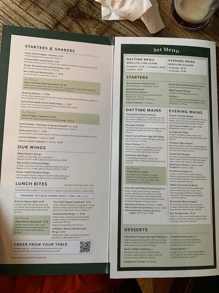 Menu_The Old Red Lion_Holmes Chapel_immagine_2