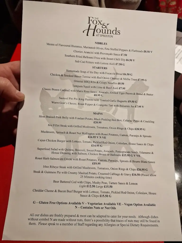 Menu_The Fox and Hounds_Holmes Chapel_image_2