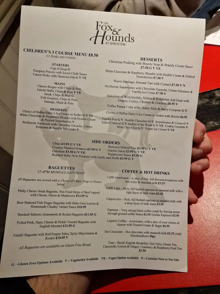 Menu_The Fox and Hounds_Holmes Chapel_image_4