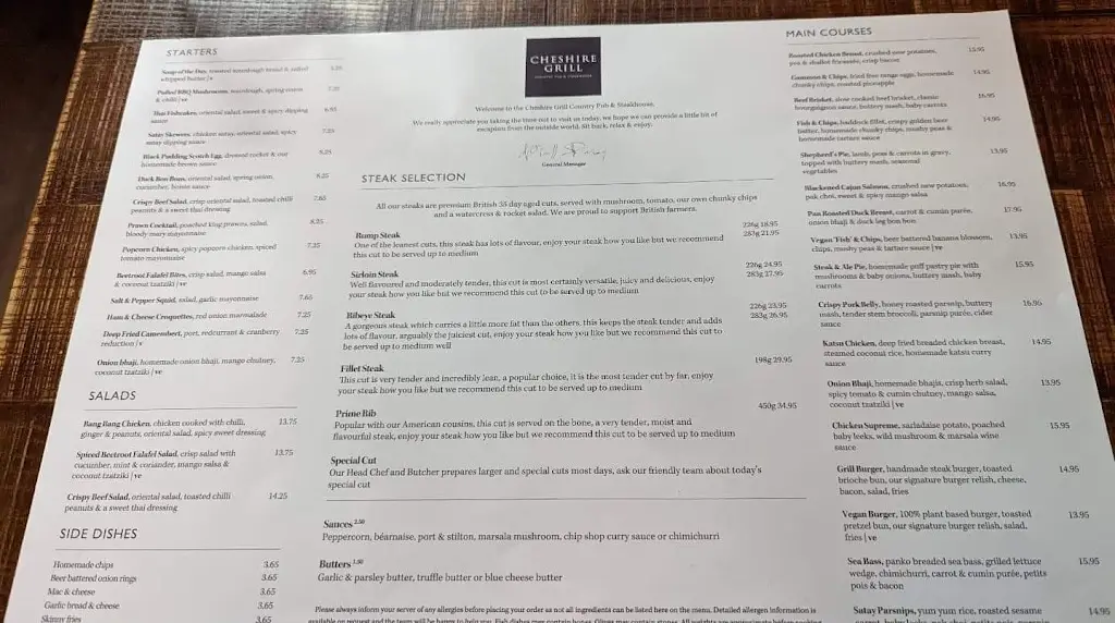 Menu_Cheshire Grill Country Pub & Steakhouse_Holmes Chapel_image_2