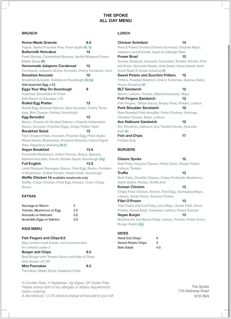 Menu_The Spoke_Holloway_image_2