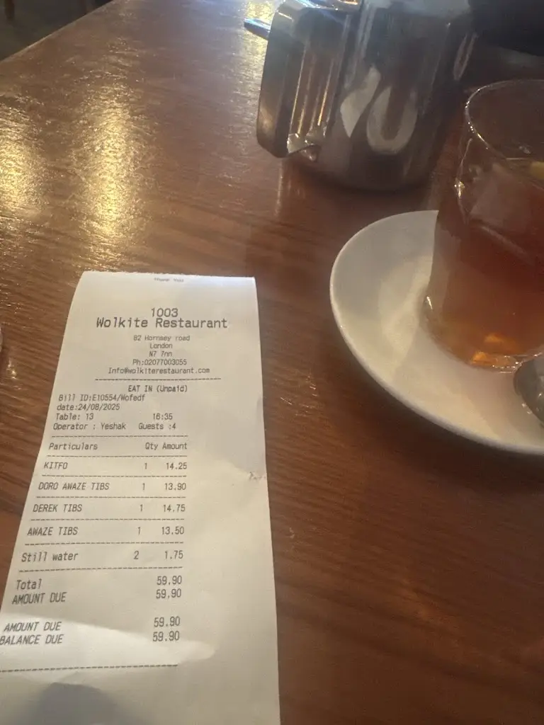 Romeo Selamawi_Wolkite Restaurant_Holloway_review