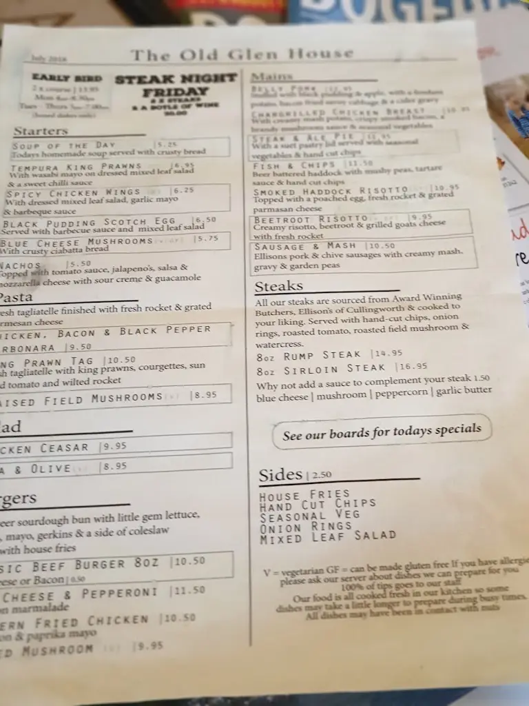 Menu_The Old Glen House_Baildon_image_1