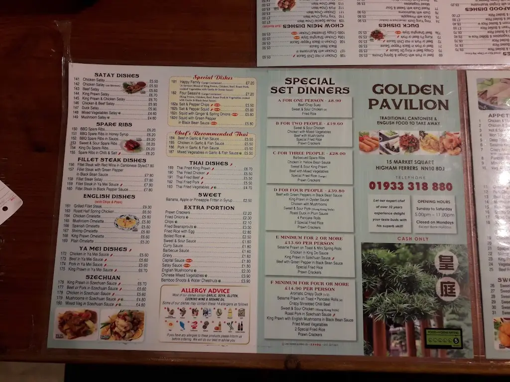 Menu_Golden Pavilion_Higham Ferrers_image_1