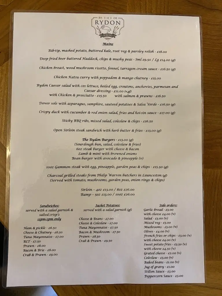 Menu_The Rydon Inn_Holsworthy_image_2