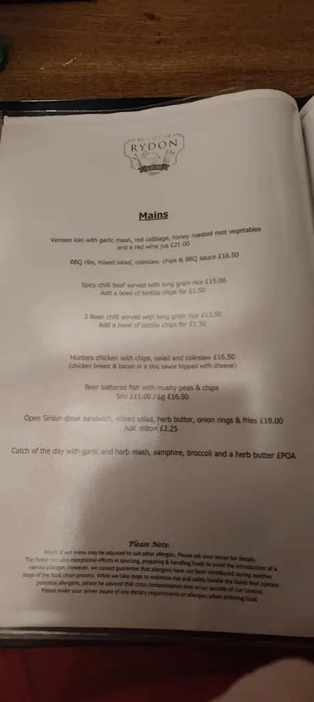 Menu_The Rydon Inn_Holsworthy_image_4