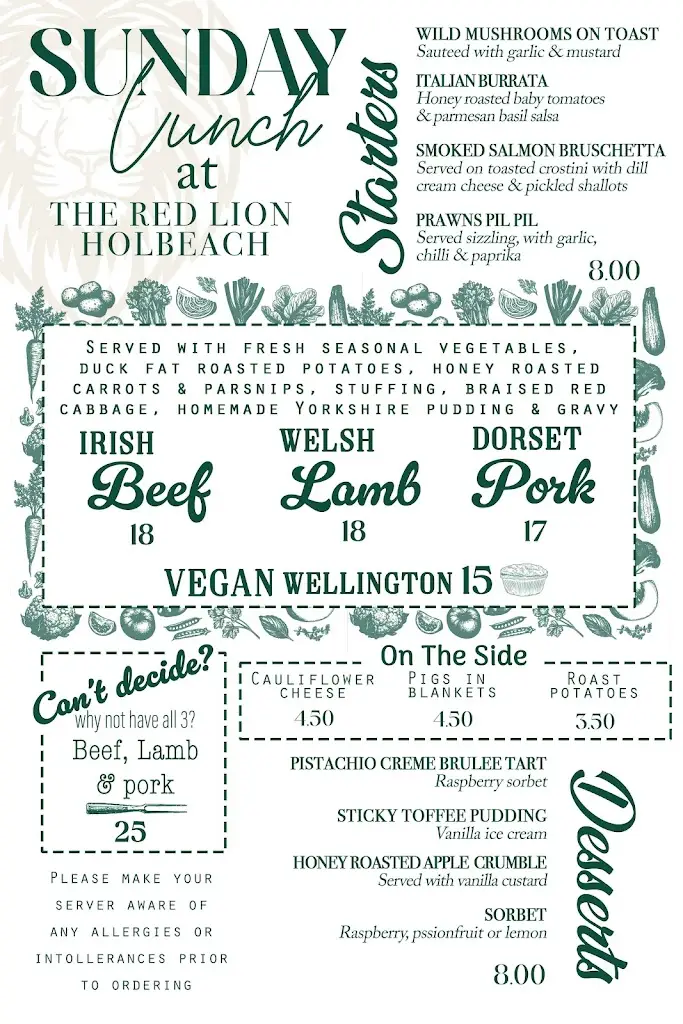 Menu_The Red Lion, Holbeach_Holbeach_image_2