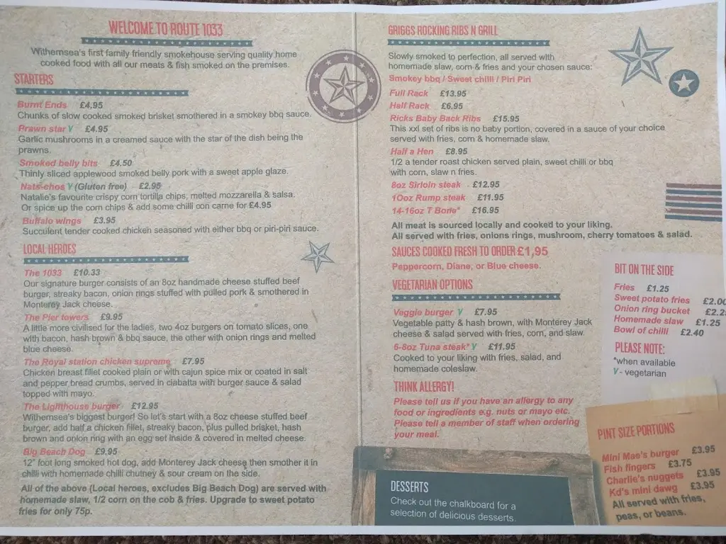 Menu_Route 1033_Hollym_image_1