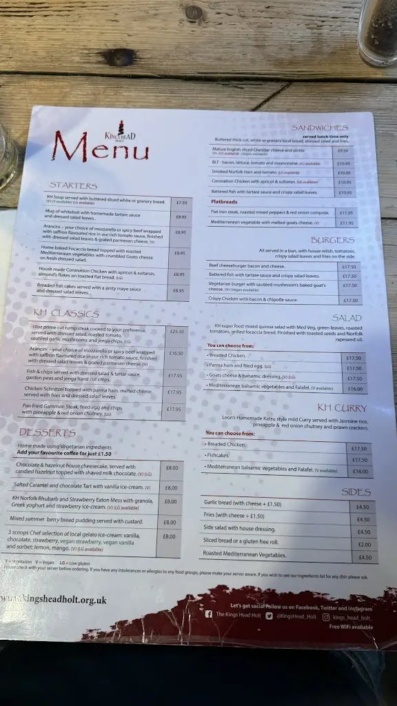 Menu_The Kings Head_Holt_image_2