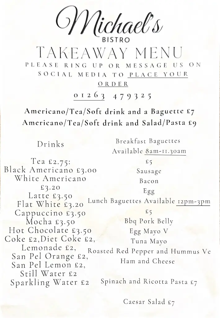 Menu_Michael's Bistro_Holt_image_1