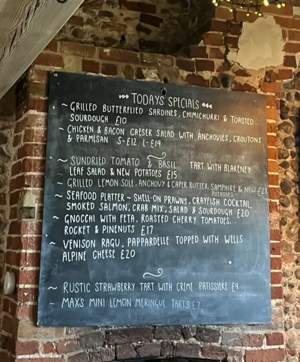 Menu_The Dun Cow_Holt_image_2