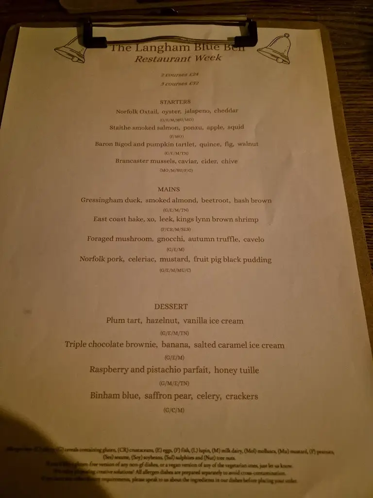 Menu_The Langham Blue Bell_Holt_image_1