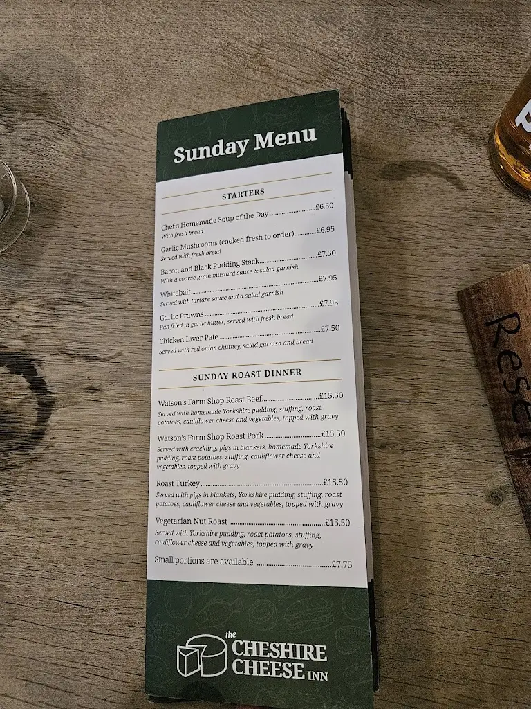 Menu_The Cheshire Cheese Inn_Hope Valley_immagine_2
