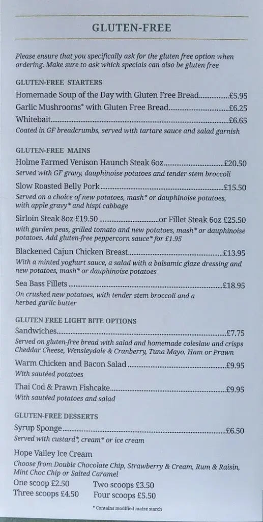 Menu_The Cheshire Cheese Inn_Hope Valley_immagine_4