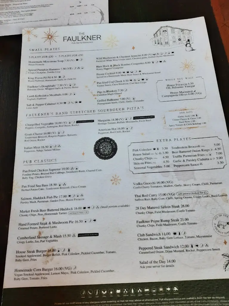 Menu_The Faulkner Pub, Bar & Restaurant_Hoole_image_3