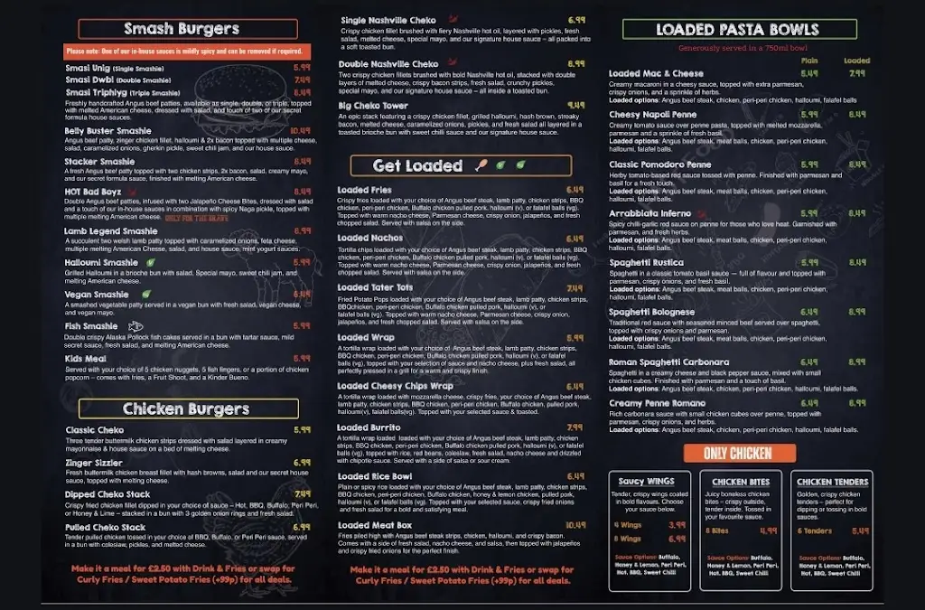 Menu_Smash 'N' Sizzle / Bowlzza_Hoole_immagine_1