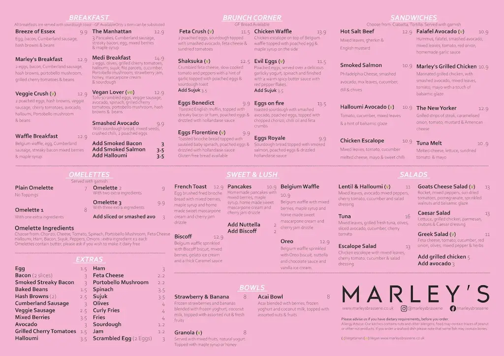 Menu_Marley's Brasserie & Lounge_Hornchurch_image_3