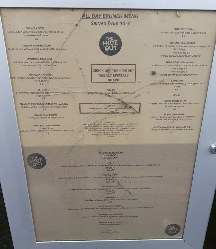 Menu_Hideout Holmfirth_Holmfirth_image_1