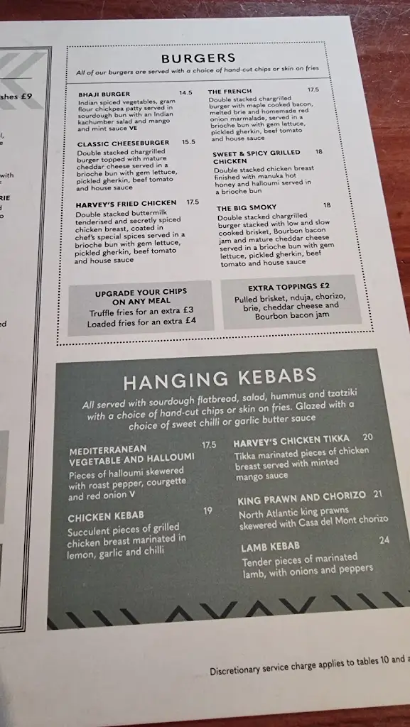 Menu_Harvey's Bar & Kitchen Holmfirth_Holmfirth_image_2