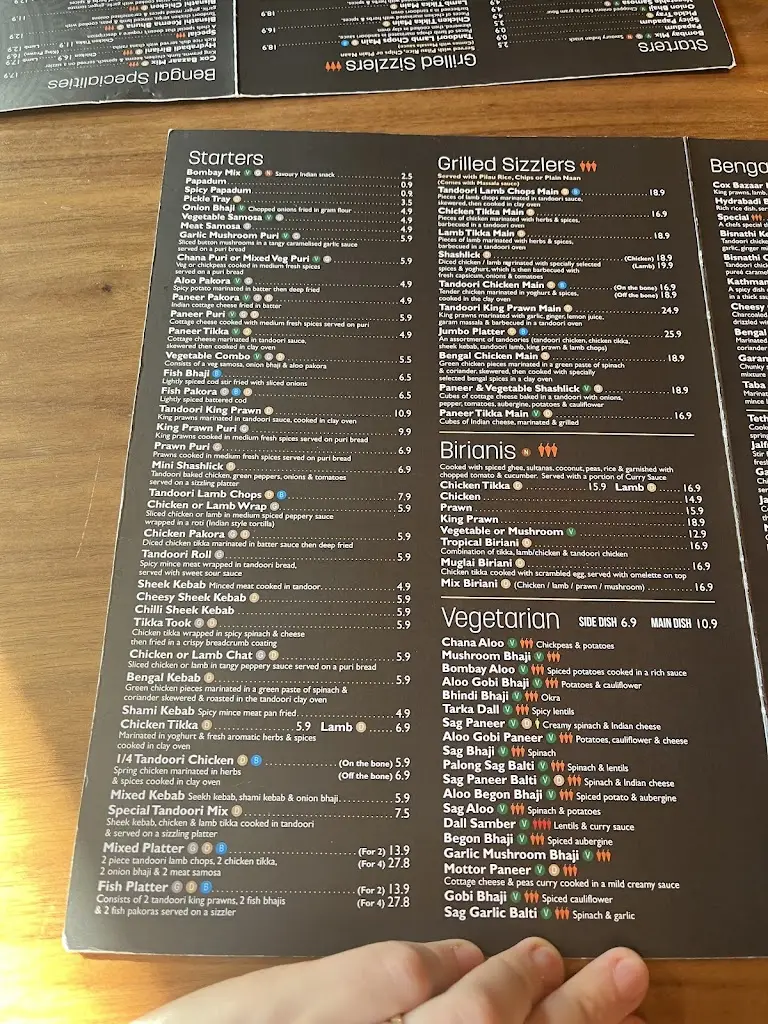 Menu_Bengal Spice_Holmfirth_image_1