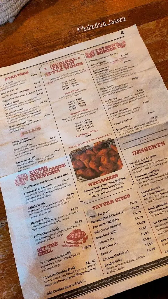 Menu_Holmfirth Tavern_Holmfirth_image_3