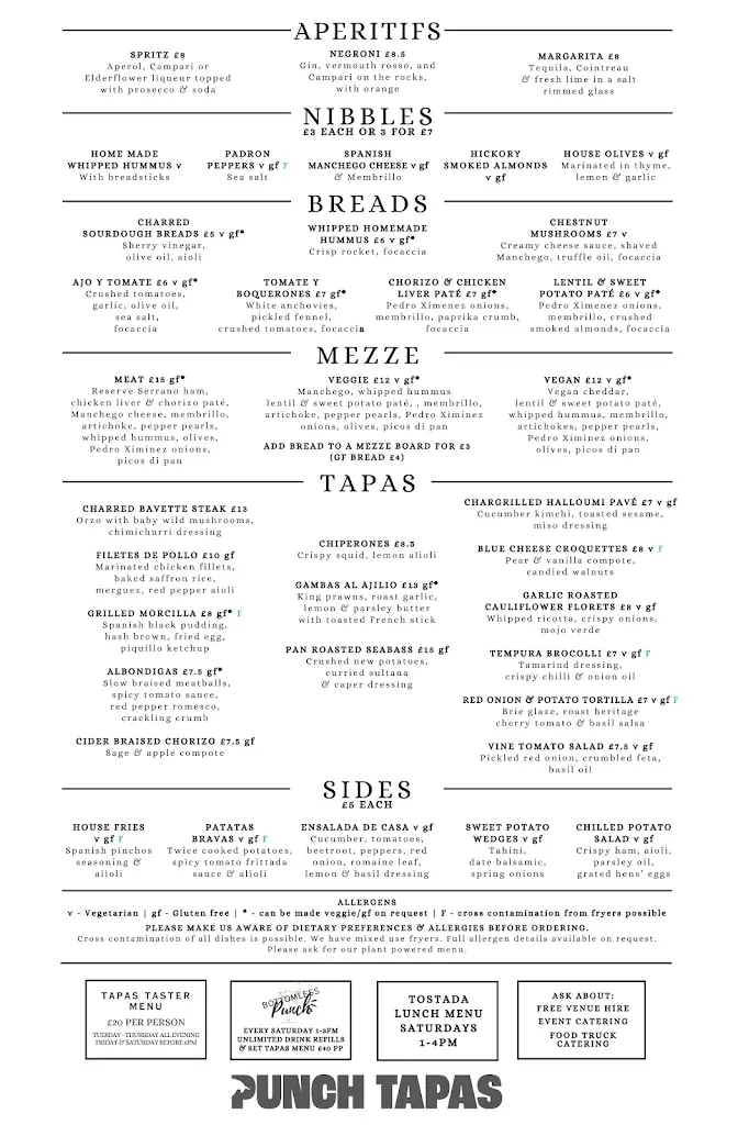 Menu_Punch Bar and Tapas_Holmfirth_image_1