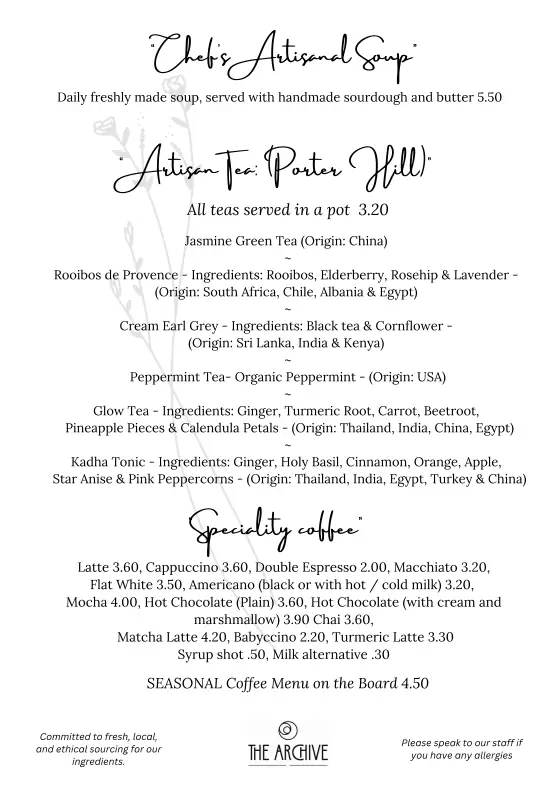 Menu_The Archive Cafe_Holmfirth_immagine_3